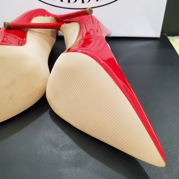 Steve Maddden VALA RED PATENT HEELS size 9 & BWORLDLY RED PATENT 18109298 Clutch - Picture 4 of 16
